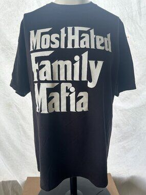 Most Hated Family Mafia Men's Black T Shirt Size XL Made in Guam Cotton